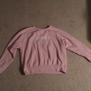 Pink, cropped sweatshirt